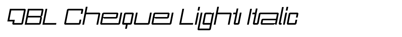DBL Cheque Light Italic image